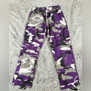 Purple Camo Cargo Pants